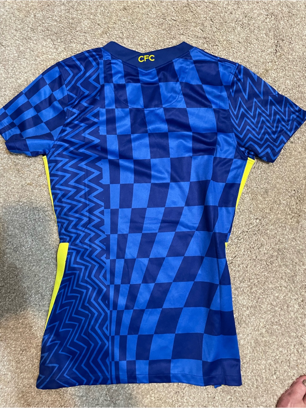 Nike Blue and Yellow Chelsea Football Jersey Panel